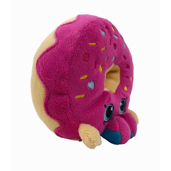 Shopkins Pink Sprinkle Smiley Face Donut Stuffed Animal Plush Toy Collectible - Picture 6 of 10